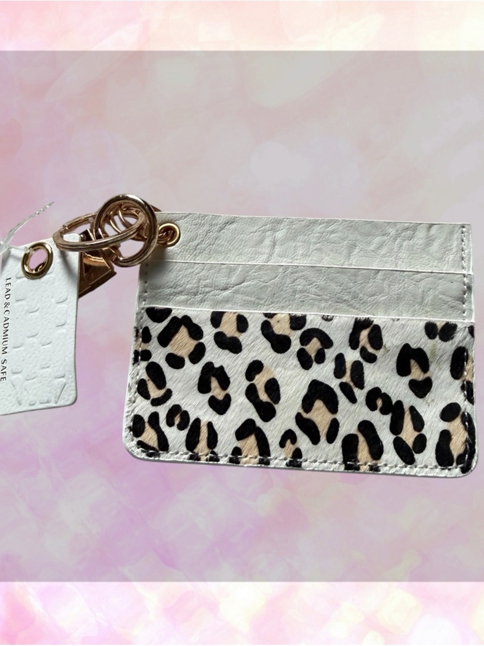 Genuine Leather Animal Print Card Holder | Boutique Accessory